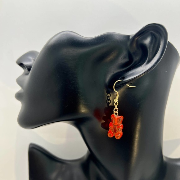 Mini Gummy Bear Earrings - Red, Pink, Orange, Yellow, Blue or Purple - Picture 8 of 9